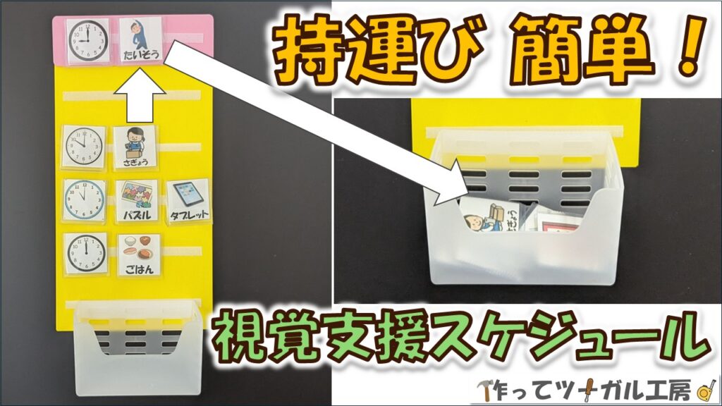 持ち運びできる視覚支援スケジュール