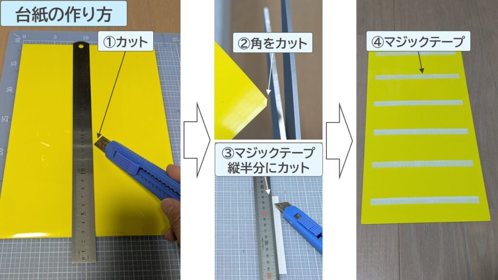 マグネットシートで土台を作る方法