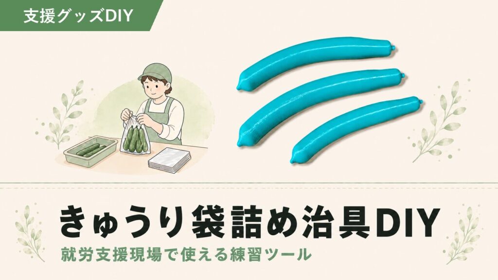 袋詰め練習用のきゅうりサンプル写真