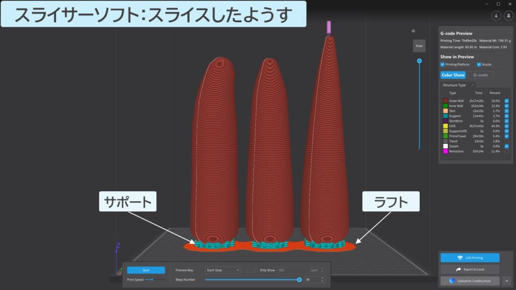 自作にんじんサンプルをスライスした様子