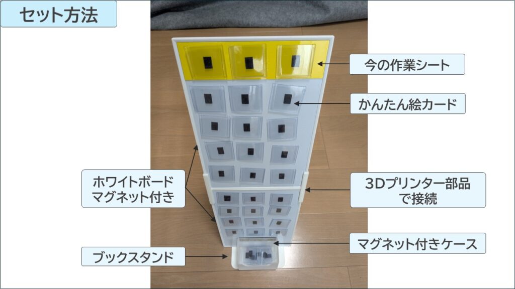 視覚支援スケジュール（置き型）のセット方法