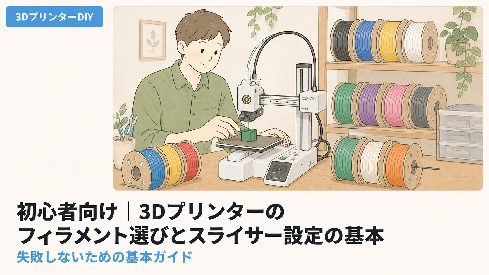 初心者向け｜3Dプリンターのフィラメント選びとスライサー設定の基本