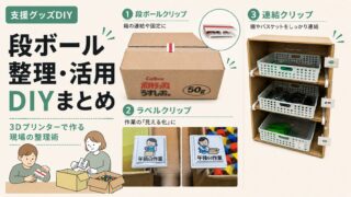 ダンボール整理＆活用DIYまとめ｜就労支援の現場改善3選