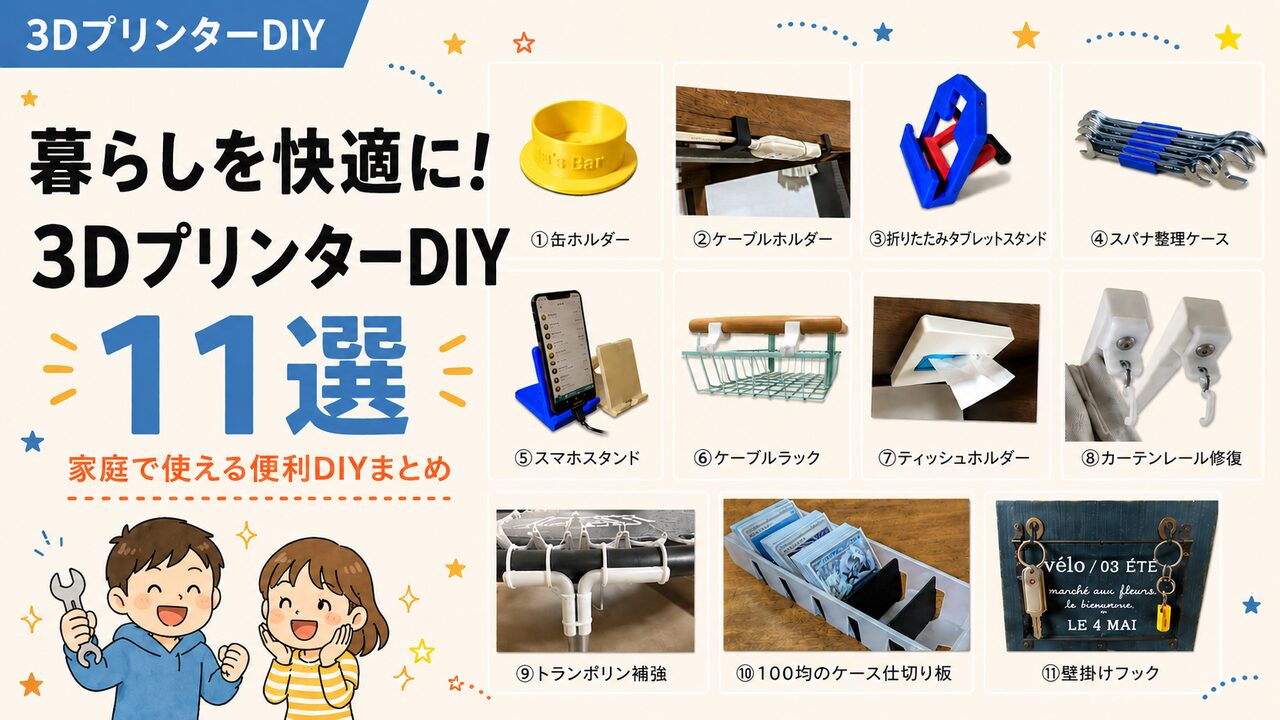3DプリンターDIY11選｜暮らしを快適にする家庭DIYまとめ