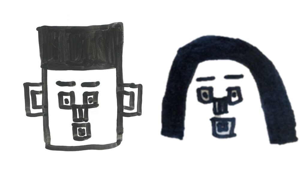 絵を描く説明図