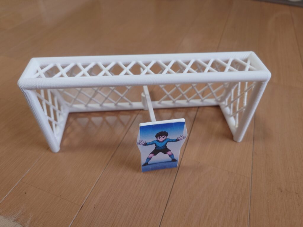 ゴールにキーパーをセットした写真