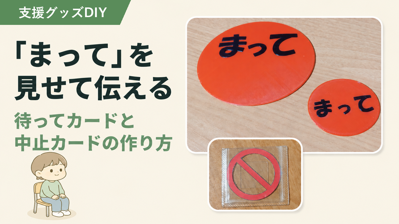 待ってカードと中止カードの作り方｜予定に重ねて中止を伝える
